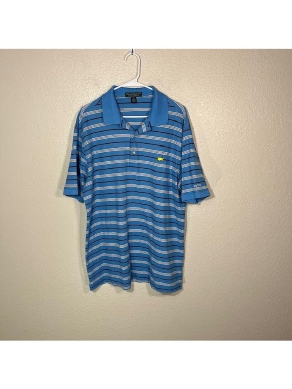 Masters Collection Golf Polo Mens XL Shirt Pima Cotton Mercerized Striped Logo